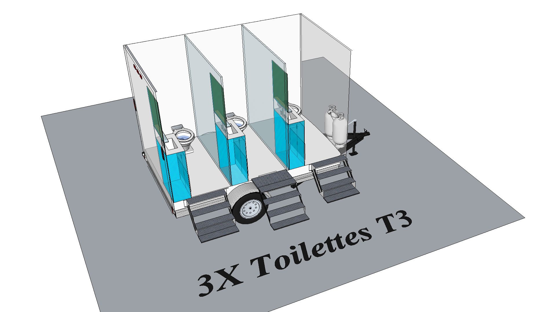 Toilette T3 modèle 3D